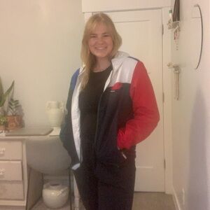 Retro color block jacket